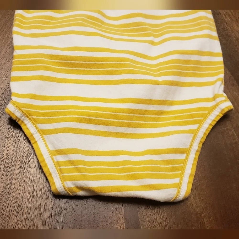 Carter's Yellow Striped Infant 18m One Piece
